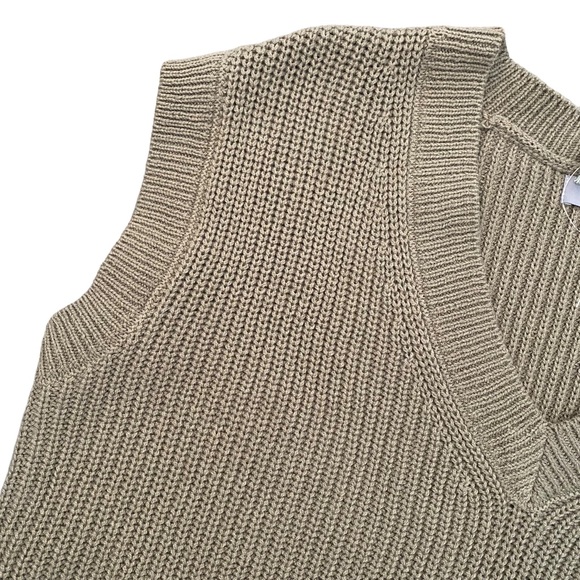 Marled NEW Burnt Olive Sleeveless Sweater Vest Large - Picture 2 of 8